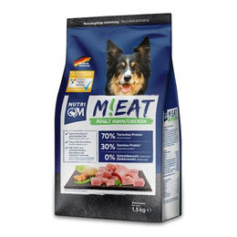 NutriQM M!EAT Hundefutter Trockenfutter Adult Geflügel und Rind Getreidefrei 1,5kg – Bild 1 von 7
