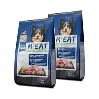 Produktbild von NutriQM M!EAT Hundefutter Trockenfutter Adult Geflügel und Rind Getreidefrei 2x12 kg