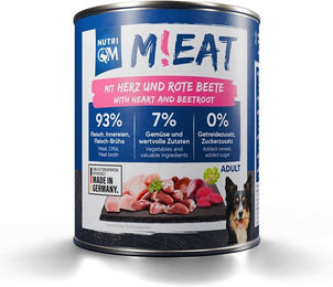 NutriQM M!EAT Nassfutter für Hunde Adult Huhn mit Herz und Rote Beete getreidefrei und ohne Zucker – Bild 1 von 2