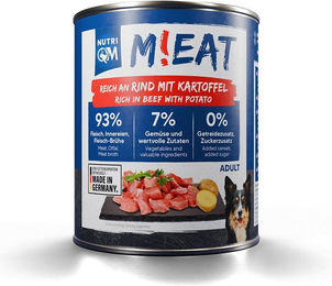 NutriQM M!EAT Nassfutter für Hunde Adult Rind und Kartoffel getreidefrei mit hohem Fleischanteil – Bild 1 von 5
