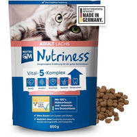 Produktbild von NutriQM Nutriness Adult Katzentrockenfutter Lachs Glutenfrei 6x800 g - 5 x 800 g
