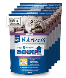 NutriQM Nutriness Katzenfutter Trockenfutter Senior Huhn Glutenfrei und Ohne Zucker 5x800g – Bild 1 von 6
