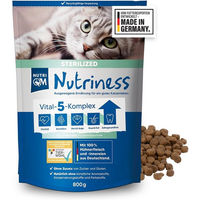 Produktbild von NutriQM Nutriness Sterilized Katzentrockenfutter Adult mit Huhn, glutenfrei und zuckerfrei, 5 x 800g - 5 x 800 g