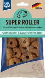 Produktbild von NutriQM Super Roller Funktionssnack Granatapfel und Löwenzahnblätter getreidefrei und glutenfrei 4 x 150g - 4 x 150 g