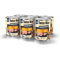 Produktbild von NutriQM Twice Nice Hundefutter Nass Huhn mit Hühnerbrust Filetstücken Kürbis und Apfel Getreidefrei 6 x 800g