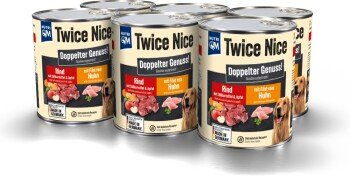 NutriQM Twice Nice Hundefutter Nass Rind und Huhn mit Süßkartoffel und Apfel Getreidefrei 6 x 800g – Bild 1 von 6