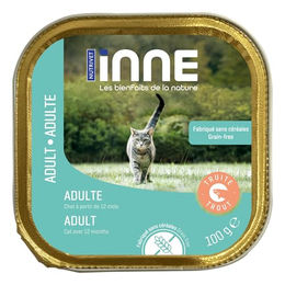 Produktbild von Nutrivet INNE Chat Terrine Pastete mit Forelle für adulte Katzen getreidefrei 100g - 16 x 100 g