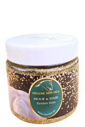Produktbild von Nüx Deluxe Glitzi Lack Hoof & Hair Golden Glüx Hufglitzer und Fellspray Gold 150ml