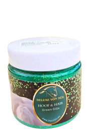 Produktbild von Nüx Deluxe Glitzi Lack Hoof & Hair Green Glüx Hufpflege 150ml