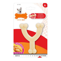 Produktbild von Nylabone Extreme Chew Wishbone Kauspielzeug für kleine Hunde mit Huhn Geschmack Größe S - 1 Stk.