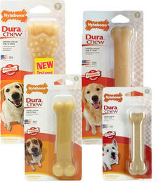 Nylabone Kauspielzeug Durable Bone Wolf Kauknochen aus Nylon für Hunde Größe M – Bild 1 von 9