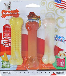Produktbild von Nylabone Kauspielzeug Frenzy Kauknochen für kleine Hunde aus Kunststoff bunt