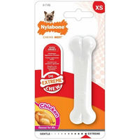 Produktbild von Nylabone Kauspielzeug für erwachsene Hunde Huhn XS Weiß - 1 Stk.