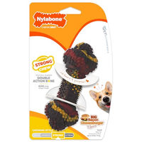 Produktbild von Nylabone Kauspielzeug für Hunde Bacon-Cheeseburger Geschmack Größe S für starke Kauer - 1 Stk.