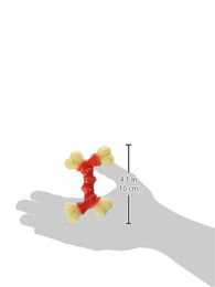 Nylabone Kauspielzeug Kauknochen aus Nylon für erwachsene Hunde XS Mini Weiß Rot – Bild 1 von 3