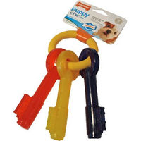 Produktbild von Nylabone Kauspielzeug Teething Puppy Keys für Welpen in M Bunt - 1 Stk.