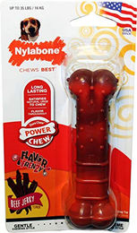 Produktbild von Nylabone Power Chew Wolf Bone Kauspielzeug für Hunde mit Rindegeschmack - 1 Stk.