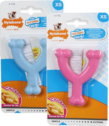 Nylabone Puppy Dental Wishbone Kauspielzeug für Welpen Rosa XS – Bild 1 von 4