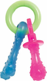 Nylabone Puppy Teething Pacifier Kauspielzeug für Welpen mit Bacon-Geschmack XS - 1 Stk. – Bild 1 von 5