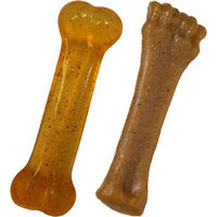 Produktbild von Nylabone Puppybone Kauspielzeug für Welpen mit Hühnergeschmack Größe M