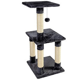 NYVI Katzen Kratzbaum Trient Grau mit Sisal Säulen 85 cm – Bild 1 von 10