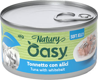 Produktbild von Oasy Natural 85 g - Sparpaket: Thunfisch mit Weißfisch (12 x 85 g)