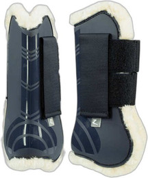 Produktbild von Offene Vorderbeingamaschen Sehnenschutz mit Fellimitat-Futter Horze Caliber