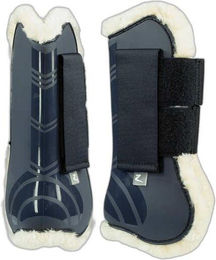 Produktbild von Offene Vorderbeingamaschen Sehnenschutz mit Fellimitat-Futter Horze Caliber