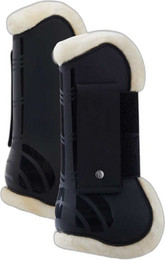 Produktbild von Offene Vorderbeingamaschen Sehnenschutz mit Fellimitat-Futter Horze Caliber