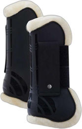Produktbild von Offene Vorderbeingamaschen Sehnenschutz mit Fellimitat-Futter Horze Caliber