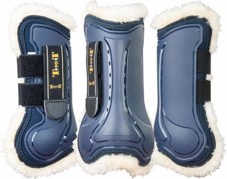 Produktbild von Offene Vordergamaschen für Pferde aus Schaffell, T de T Design