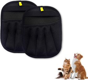 Produktbild von OKWISH Fellpflegehandschuh Tierhaarentferner Handschuhe doppelseitige Pflegehandschuhe,