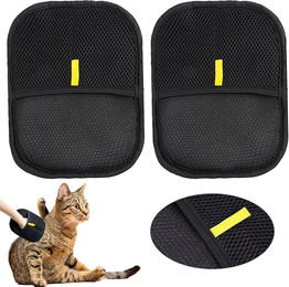 Produktbild von OKWISH Fellpflegehandschuh Tierhaarentferner Handschuhe doppelseitige Pflegehandschuhe,