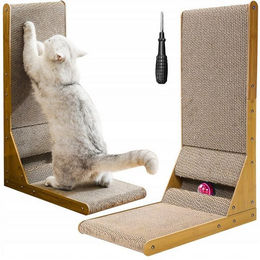 Produktbild von OKWISH L-förmiges Katzenkratzbrett 60x40x25 cm