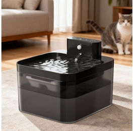 Produktbild von OKWISH Trinkbrunnen Katzenbrunnen Wasserbrunnen für Haustier KatzenWasserspender 2.2 l, 3 Modi mit Bewegungssensor 5-fach-Filtersystem 2600 mAh Akku