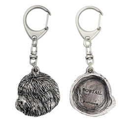 Old English Sheepdog Bobtail Silber Schlüsselanhänger – Bild 1 von 4