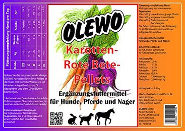 Produktbild von OLEWO Karotten-Rote Bete-Pellets - 4 kg