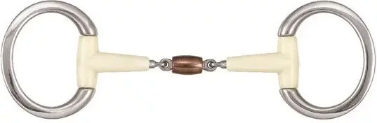 Produktbild von Olive Gebiss für Pferd feiner Doppelring mit Kupferrolle Soyo Happy Mouth Contour