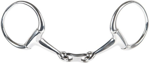 Produktbild von Olivfarbenes Gebiss für Pferde doppelt gebrochen Harry's Horse Flat link