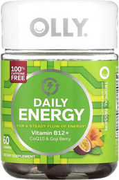 Produktbild von OLLY, tägliche Energie, koffeinfrei, tropische Leidenschaft, 60 Gummies