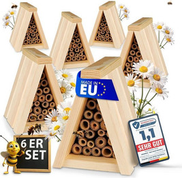 Produktbild von Oramics Bienenhotel Tipi mit Bambus-Niströhrchen