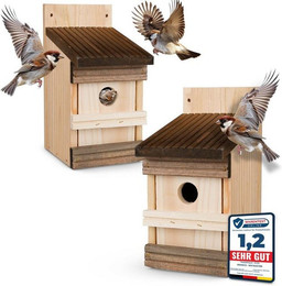 Produktbild von Oramics Nistkasten Holz Vogelhaus Nisthöhle für kleine Vögel