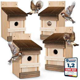 Produktbild von Oramics Nistkasten Holz Vogelhaus Nisthöhle für kleine Vögel