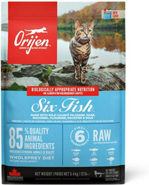 Produktbild von Orijen 6 Fish Katzentrockenfutter Sparpaket 2 x 5,4 Kilogramm