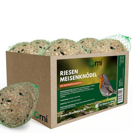 Produktbild von Orni Ganzjahres Riesenmeisenknödel 500g, mit Netz o. Folie 12 Stück