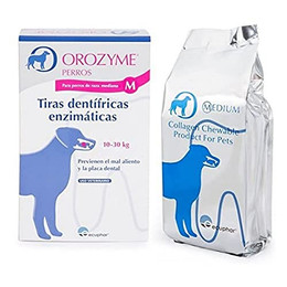 Produktbild von Orozyme Strips Zahnpflege-Kaustreifen für große Hunde - 2 x 141 g
