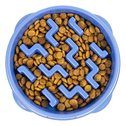 Produktbild von Outward Hound Fun Feeder Slo Bowl Slow Feeder Hundenapf Medium Blau - 475 ml