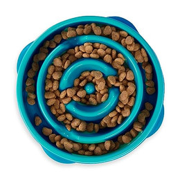 Produktbild von Outward Hound Fun Feeder Slow Feed Hundenapf Größe S blau