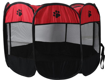 Produktbild von Oxford-Gewebe Netz Haustier Achteckiges Zelt Freiluft Übung Laufstall Haus für Hunde und Katzen L