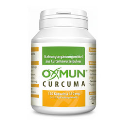 Produktbild von OXiMUN Curcuma 120 Kapseln – Hochverfügbarer Kurkuma-Extrakt mit Vitamin C für Zellschutz & Immunsystem